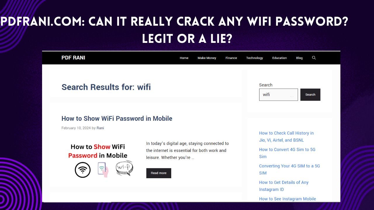 Pdfrani.com WiFi Password Check