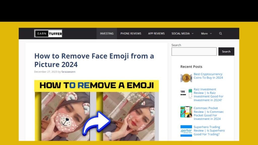 earntuffer.com remove emoji from photo