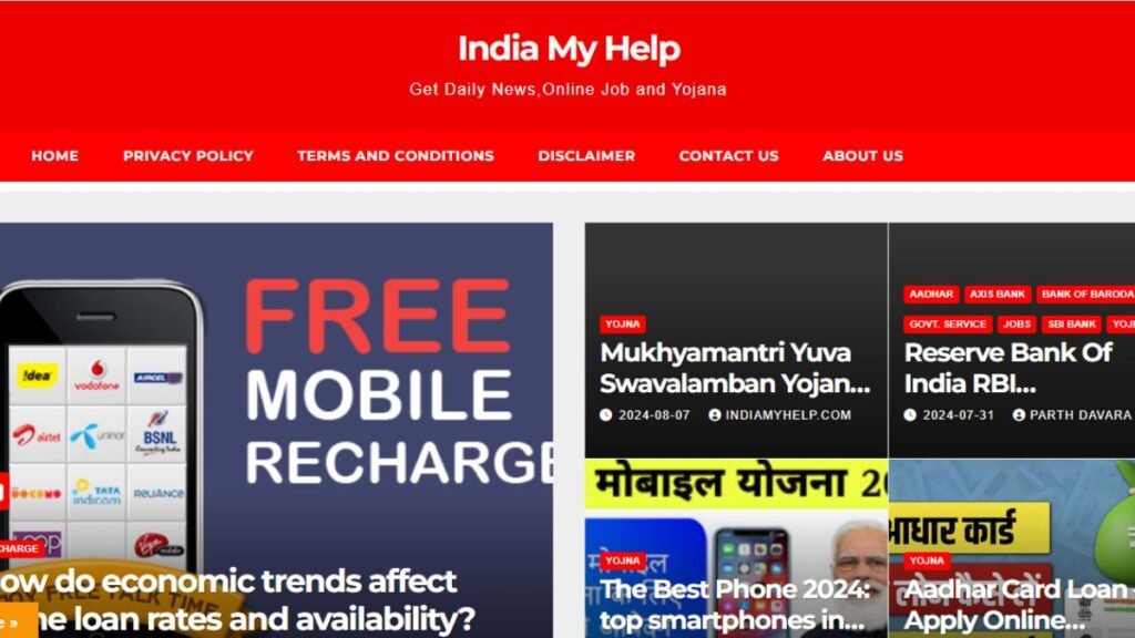 Indiamyhelp.com Free Recharge
