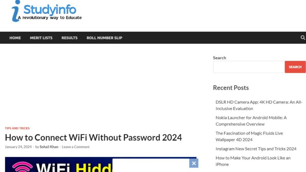 Istudyinfo.com wifi password finder