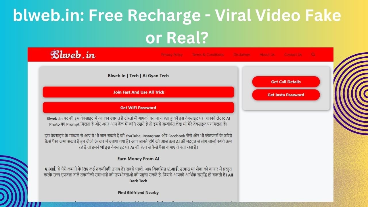 blweb.in free recharge viral video fake or real