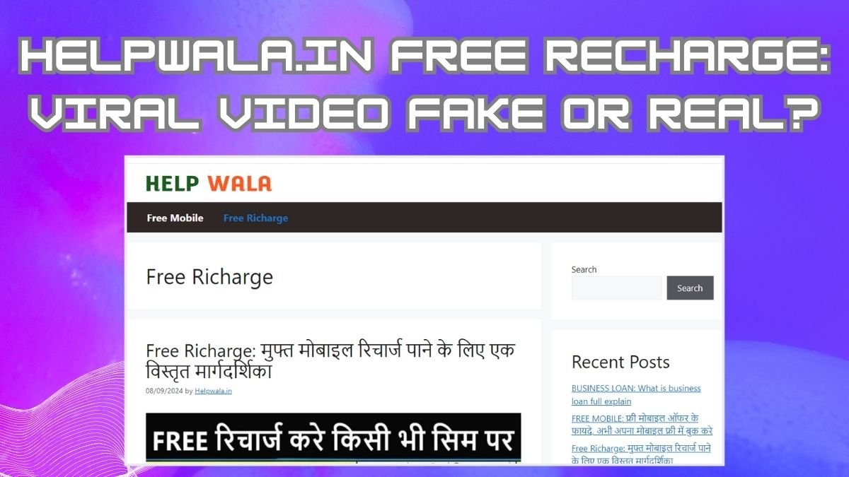 Help wala .in Free Recharge