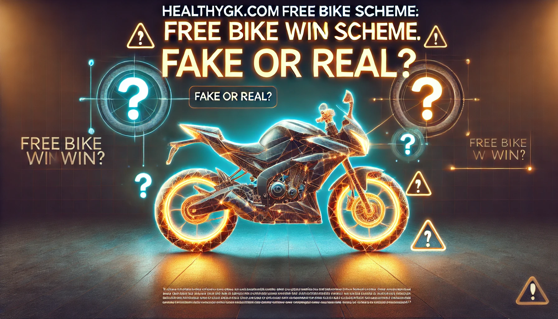 Healthy gk.com free bike win scheme fake or real